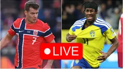Alexander Sorloth (L) Anthony Elanga (R).