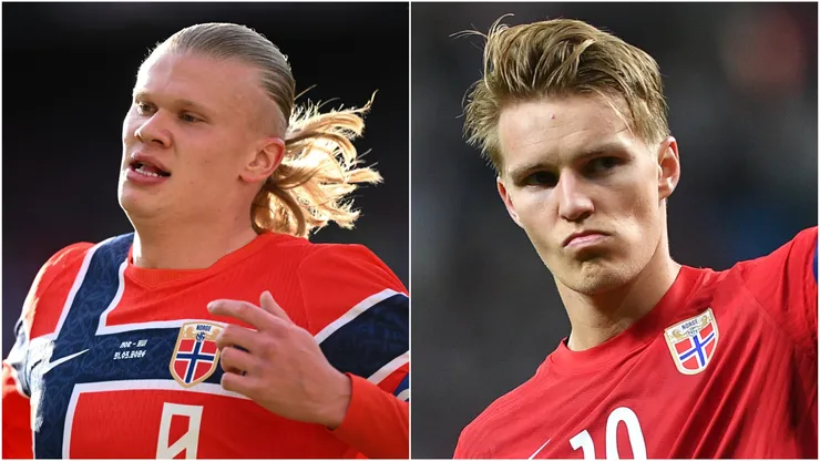 Erling Haaland and Martin Odegaard of Norway.