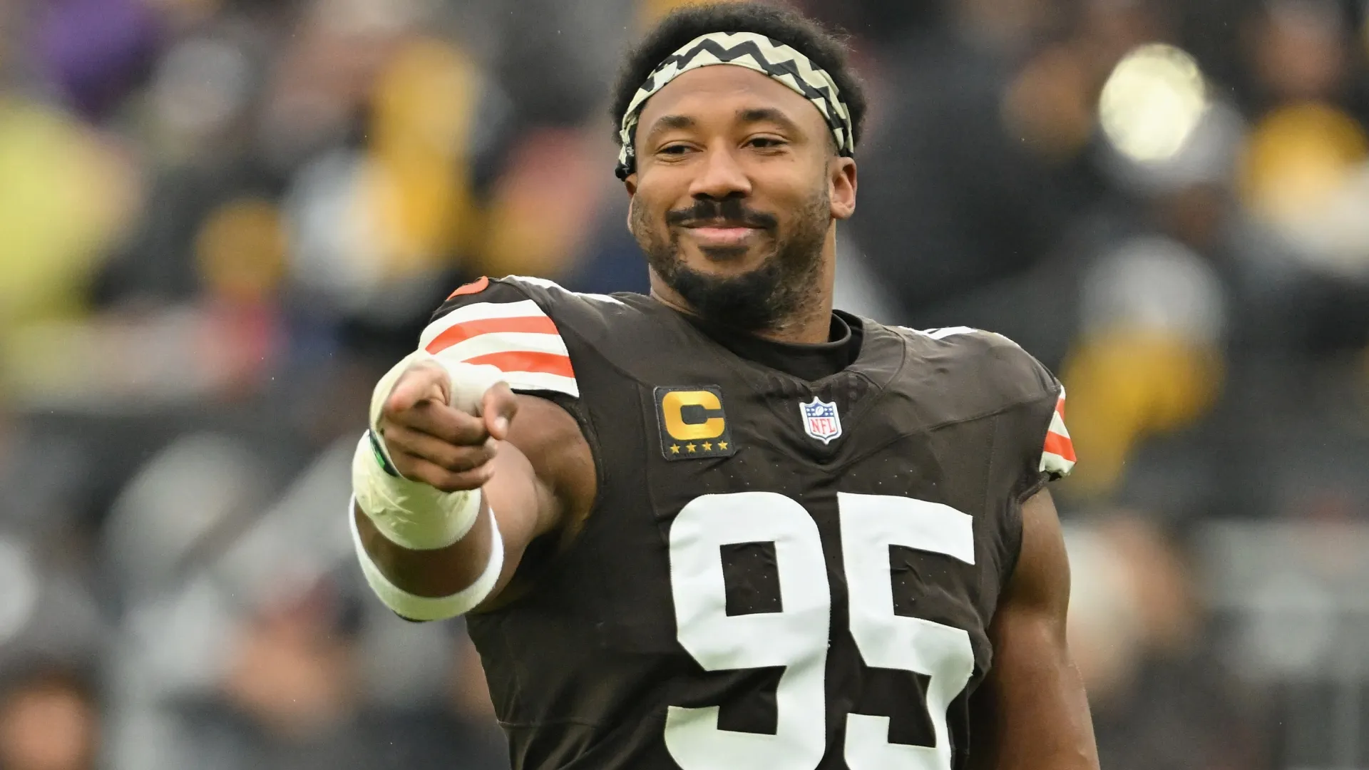 Myles Garrett #95 of the Cleveland Browns
