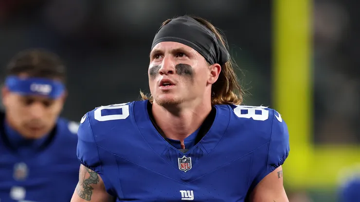 Gunner Olszewski #80 of the New York Giants at MetLife Stadium.