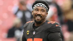 Myles Garrett #95 moves to Los Angeles Rams.