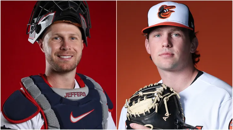 Ryan Jeffers of Minnesota Twins and Adley Rutschman of Baltimore Orioles.