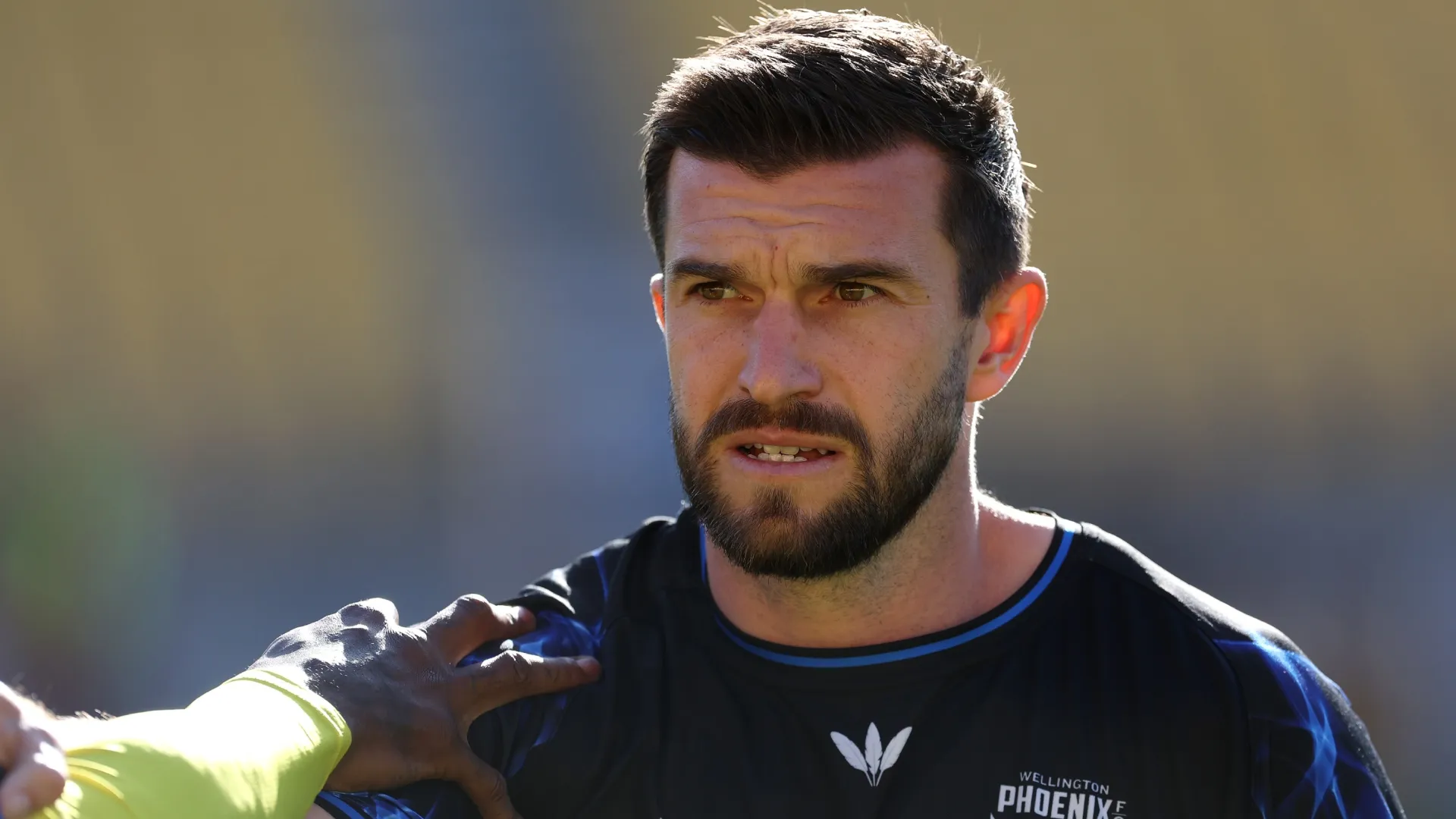 Tim Payne of the Phoenix warms up during the round 16 A-League Men match (Source: Andy Jackson/Getty Images)