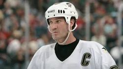 Mario Lemieux #66 of the Penguins skates against the Panthers during the NHL game in 2005