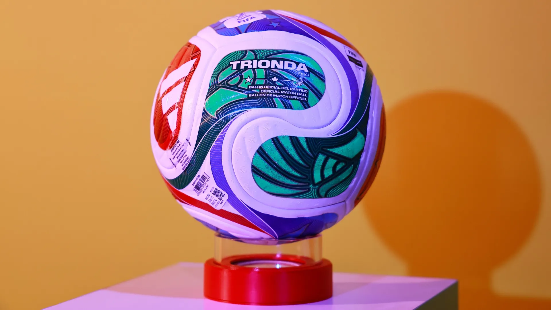 Detail of the Official Match Ball of the FIFA World Cup 2026 (Source: Manuel Velasquez/Getty Images)