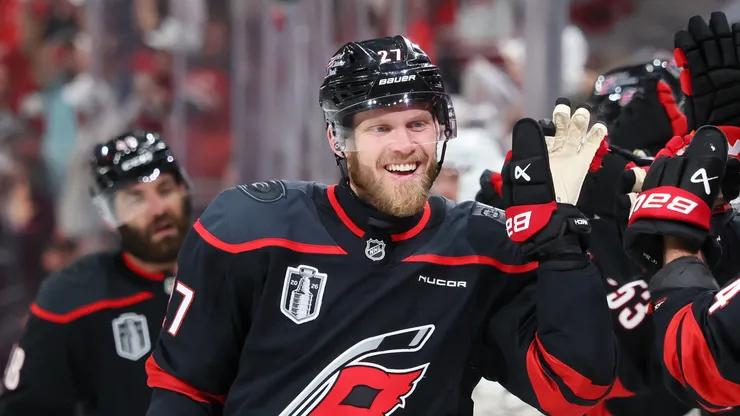 Nikolaj Ehlers during the 2026 Stanley Cup Final at Lenovo Center.