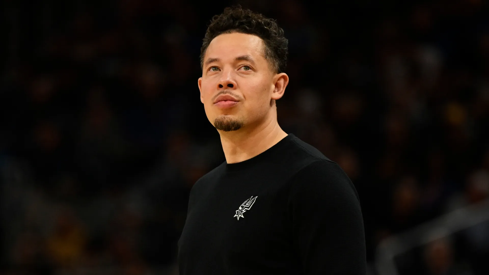 Mitch Johnson looks on against the Golden State Warriors in the fourth quarter at Chase Center in 2025 (Source: Eakin Howard/Getty Images)