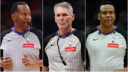 Referees Scott Foster, James Capers and Sean Wright