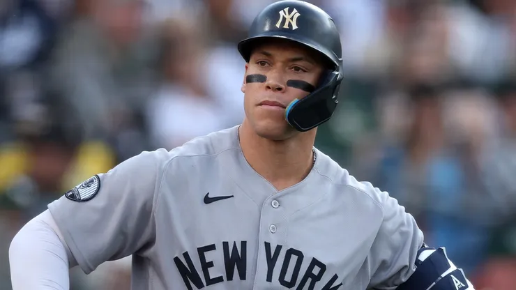Aaron Judge #99 of the New York Yankees gets ready to bat.