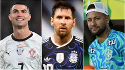 Cristiano Ronaldo, Lionel Messi and Neymar in 2026