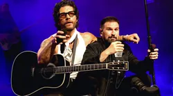 Dan Smyers and Shay Mooney of Dan + Shay perform at the Palomino Stage during the 2026 Stagecoach Festival
