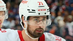 Dylan Larkin at UBS Arena in Elmont, New York.