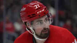 Dylan Larkin #71 of the Detroit Red Wings at Little Caesars Arena.