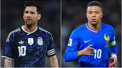 Lionel Messi of Argentina and Kylian Mbappe of France in 2025