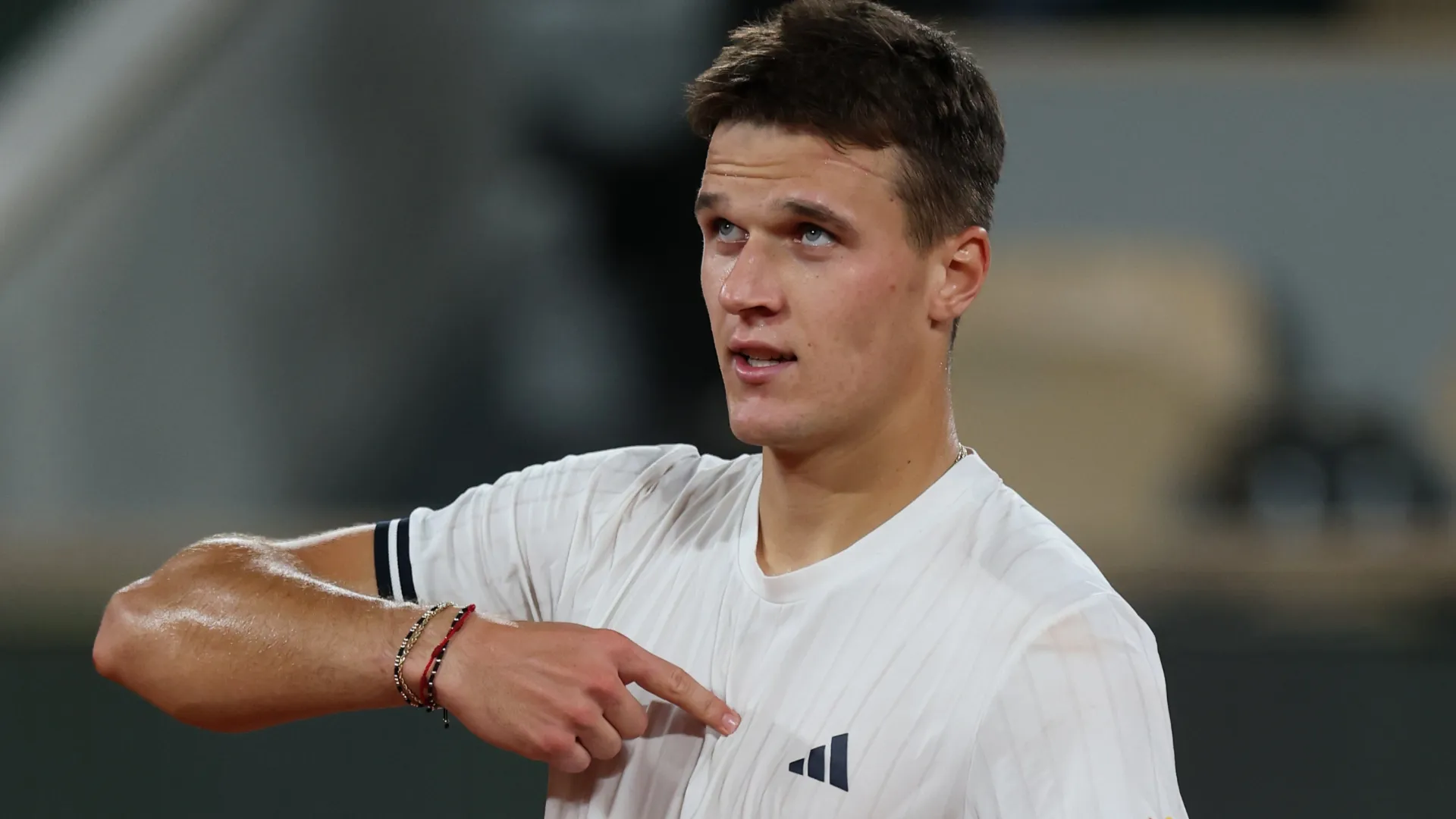 Jakub Mensik of Czechia during Day Ten of the 2026 French Open (Source: Clive Brunskill/Getty Images)
