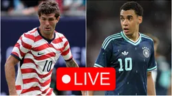 Christian Pulisic (L) Jamal Musiala (R).