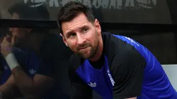 Lionel Messi of Argentina reacts prior to during the international friendly.