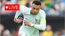 Kylian Mbappe of France reacts.