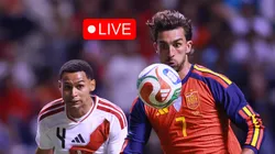 Ferran Torres of Spain and Marcos Lopez of Peru.