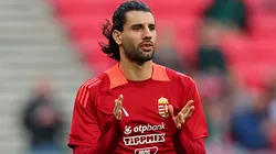 Dominik Szoboszlai of Hungary warms up.