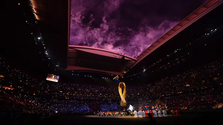 Fireworks explode during the FIFA World Cup Qatar 2022 opening ceremony