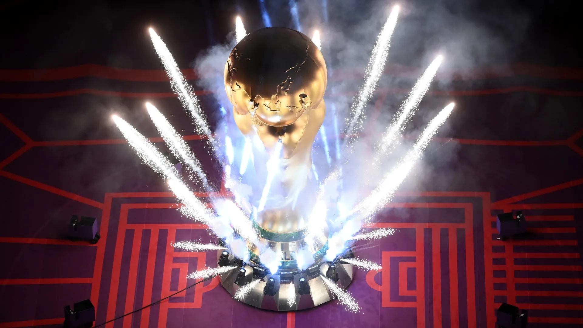 Fireworks explode during the FIFA World Cup Qatar 2022 opening ceremony (Source: Laurence Griffiths/Getty Images)