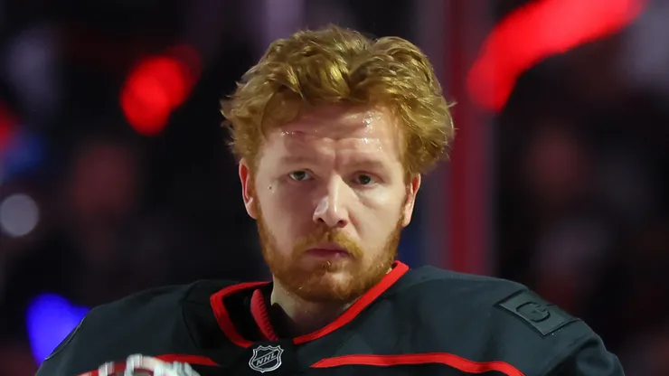 Frederik Andersen at Lenovo Center in Raleigh, North Carolina.
