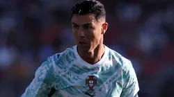 Cristiano Ronaldo #7 of Portugal runs with the ball during the international friendly.