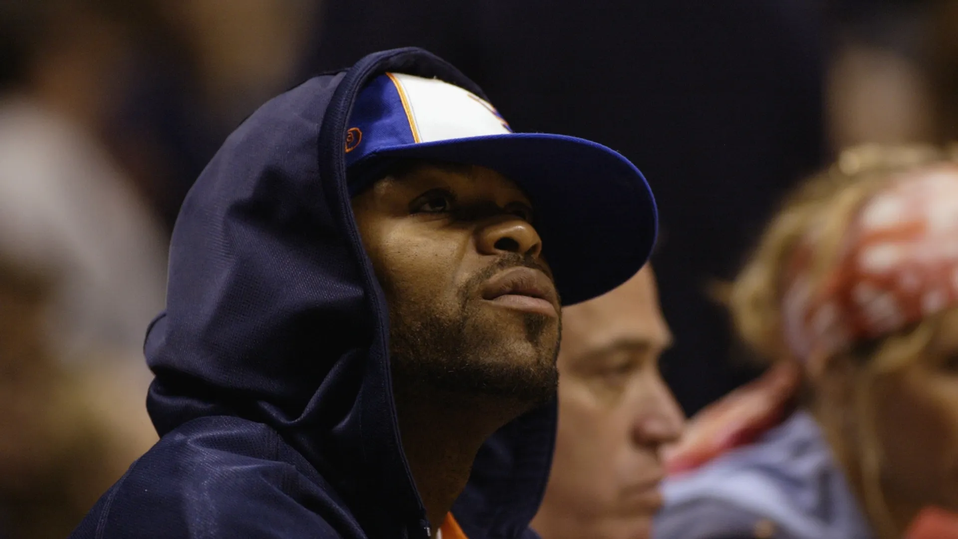 Method Man sitting courtside during 2003 NBA Finals.