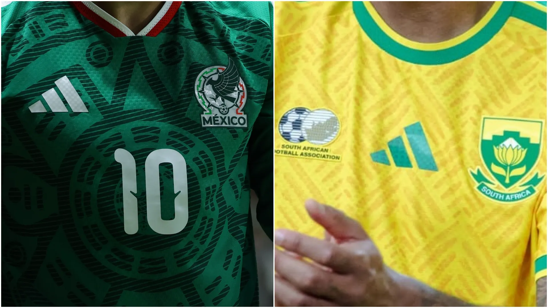 Mexico and South Africa unveil their uniforms ahead of their opening match at the 2026 FIFA World Cup. Agustin Cuevas/Getty Images – @BafanaBafana