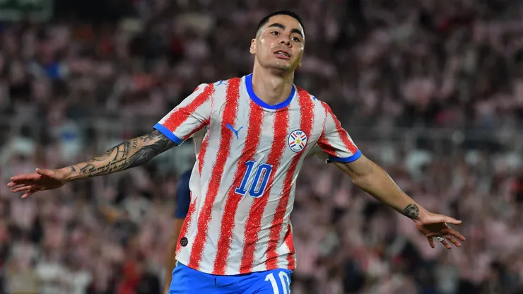 Miguel Almiron during the international friendly match in 2026