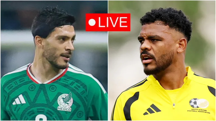 Raul Jimenez of Mexico and Lyle Foster of South Africa.