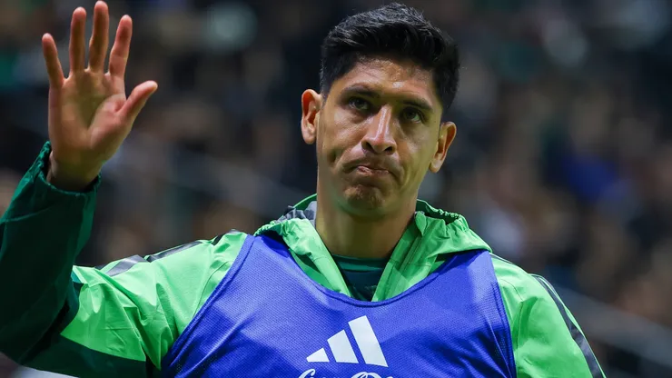 Edson Alvarez of Mexico gestures during the international friendly match.