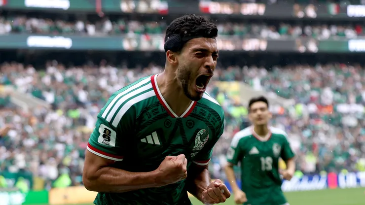 Raul Jimenez #9 of Mexico.