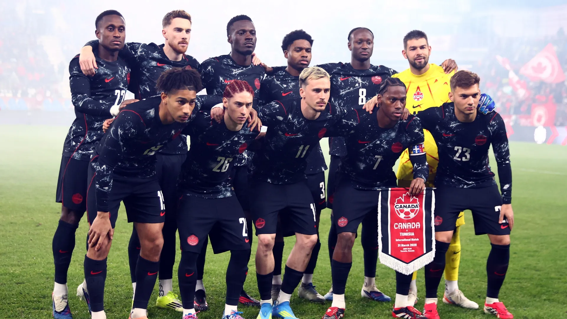 Canada team group before an International Friendly against Tunisia. Vaughn Ridley/Getty Images