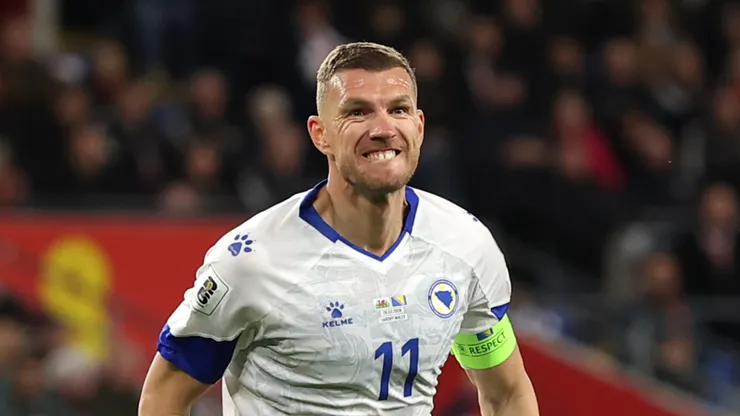 Edin Dzeko of Bosnia and Herzegovina