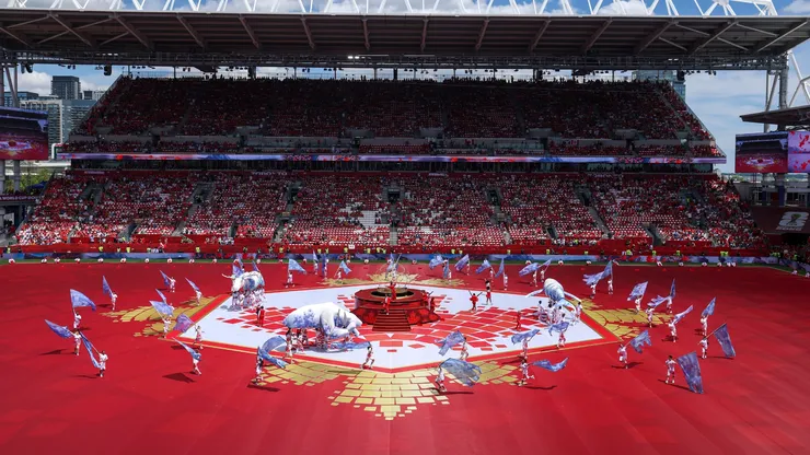 What was the first song played before Canada vs Bosnia and Herzegovina in the 2026 World Cup opening ceremony?
