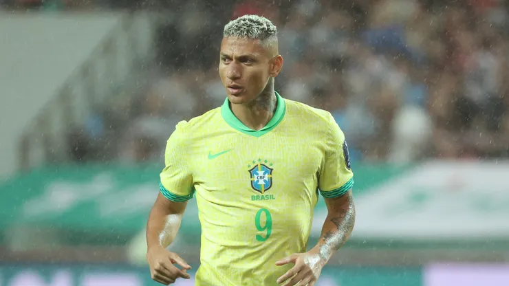 Richarlison of Brazil in action during the international friendly.