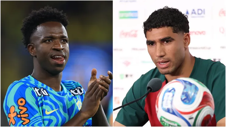 Vini Jr (L) Achraf Hakimi (R).