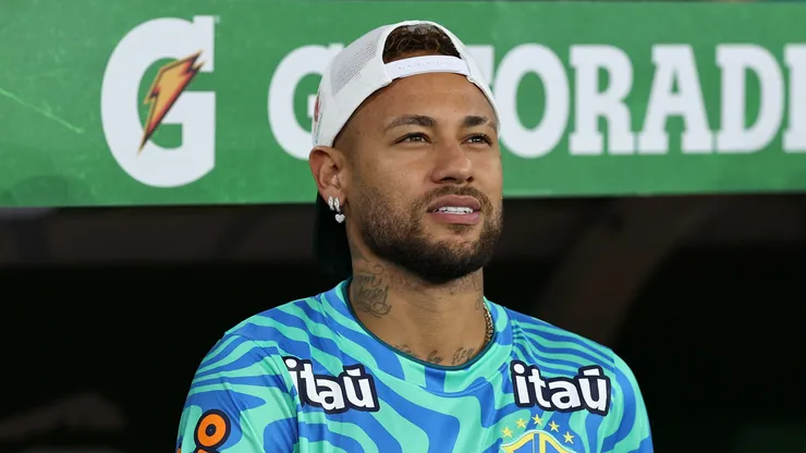 Neymar before a Brazil game.