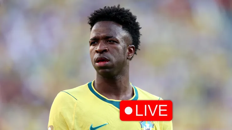 Vinicius Junior #7 of Brazil looks on during the FIFA World Cup 2026.