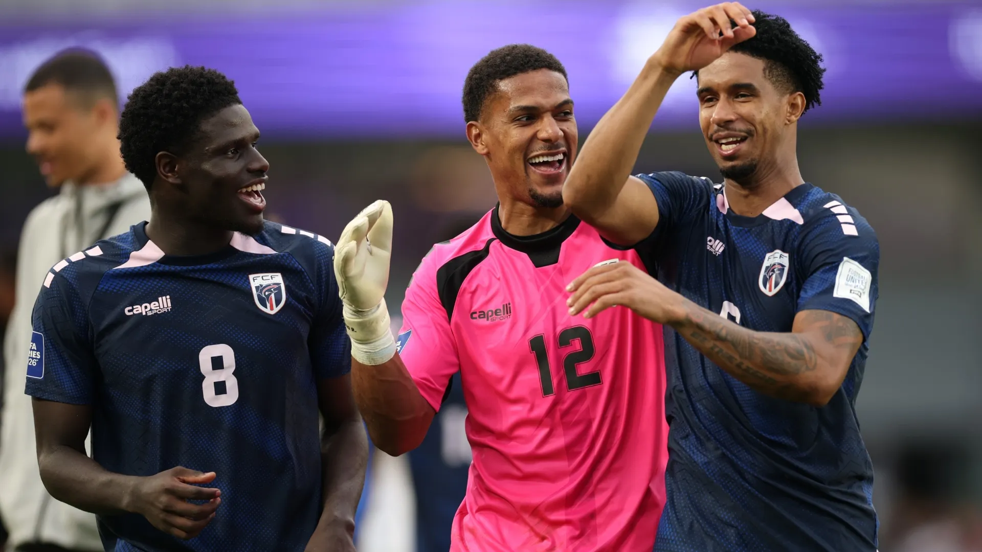 João Paulo Fernandes, Márcio Rosa and Kevin Pina of Cape Verde – Phil Walter/Getty Images