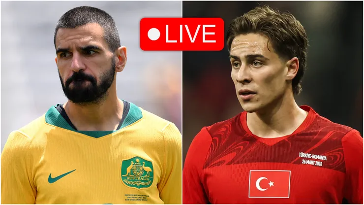 Aziz Behich of Australia and Kenan Yildiz of Turkiye.