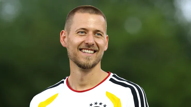 Waldemar Anton of Team Germany looks on during a training session.