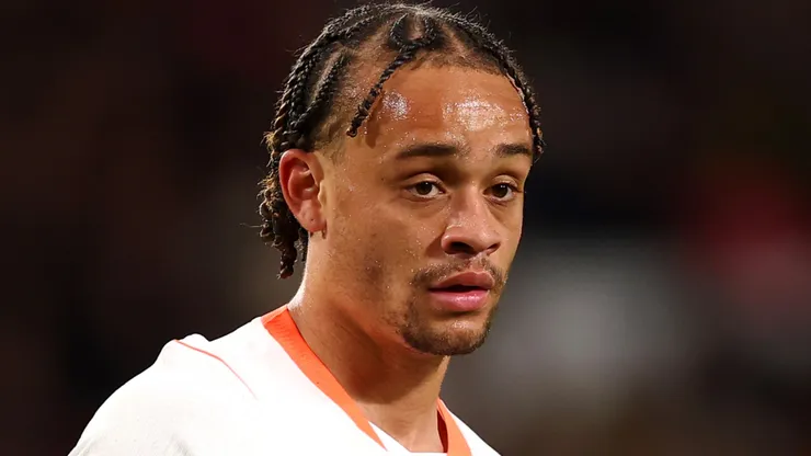 Xavi Simons of Netherlands in action.