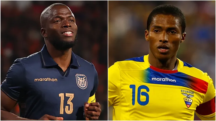 Enner Valencia and Antonio Valencia of Ecuador.