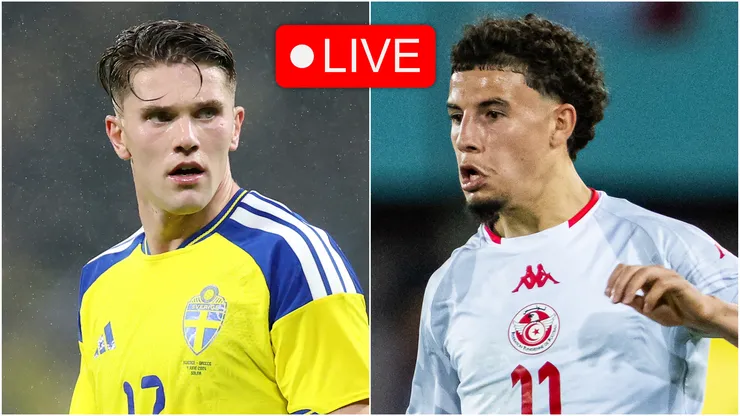 Viktor Gyokeres of Sweden and Ismael Gharbi of Tunisia.