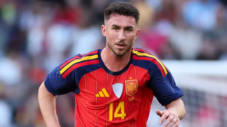 Aymeric Laporte of Spain in action during the international friendly match