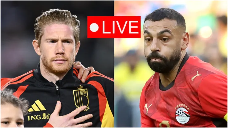 Kevin De Bruyne of Belgium and Mohamed Salah of Egypt.