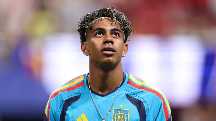 Lamine Yamal #19 of Spain looks on before the FIFA World Cup 2026.